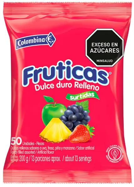 Dulces Fruticas Colombina 50 Unidades 200g