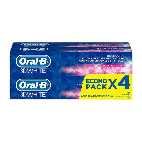 Crema Oral B 3d White Base X107 Pack X4