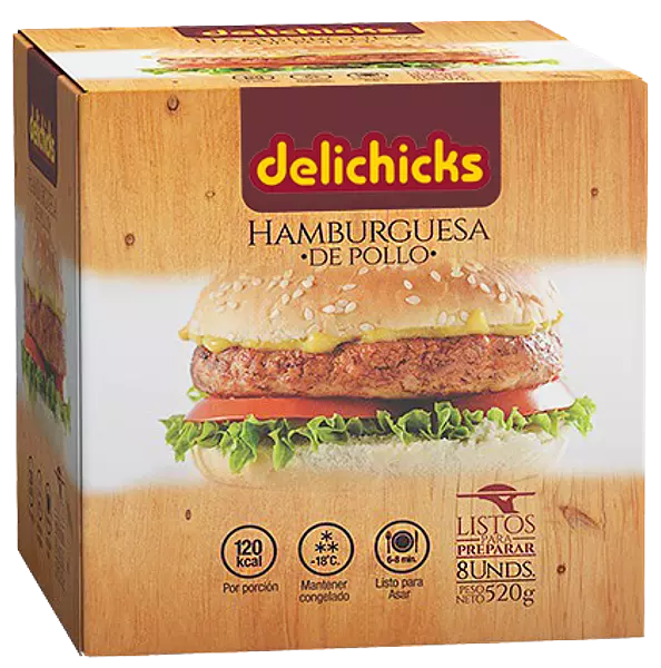 Hamburguesa Pollo Distraves 520g