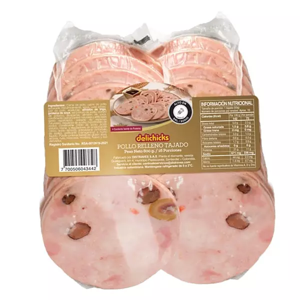 Pollo Rellelno Distraves X800gr