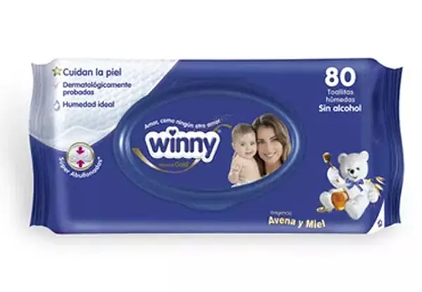 Toallita Winny Rcnen.Ndo Avena Miel x 80