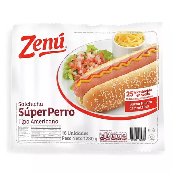 Salchicha Perro Zenu X1280gr