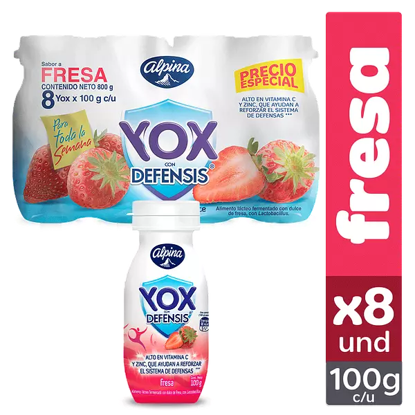 Multipack Yox X100gr X8 Fresa