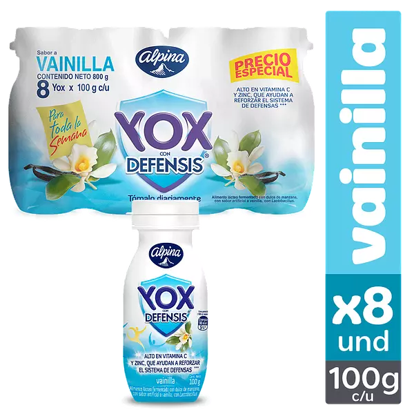 Multipack Yox X100gr X8 Vainilla