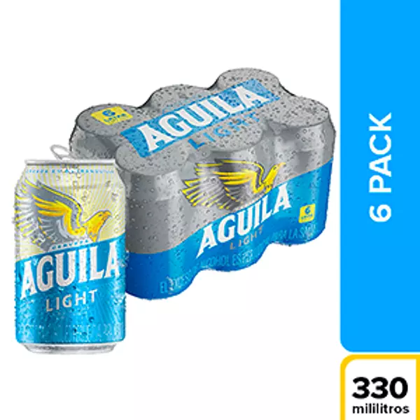 Cerveza Aguila Light 330cc Sixpack