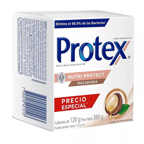 Jabon Protex Macadamia 3x120gr