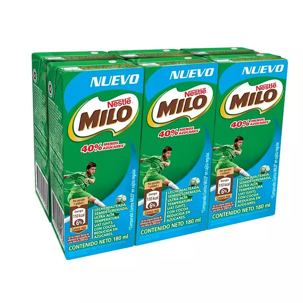 Milo Act Menos Az X180ml Pack X6