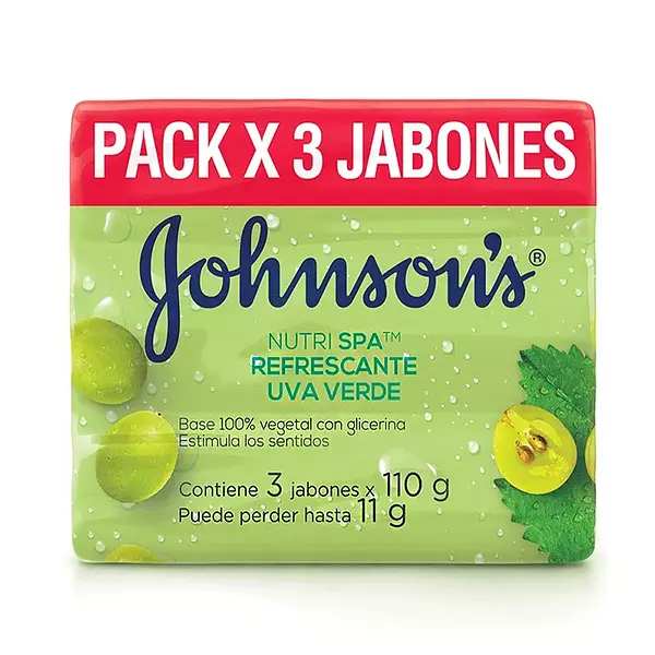 Jabón Johnsons Adulto Uva Verde 3x110gr