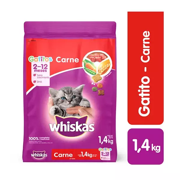 Whiskas Gatitos Carne X1.400kg