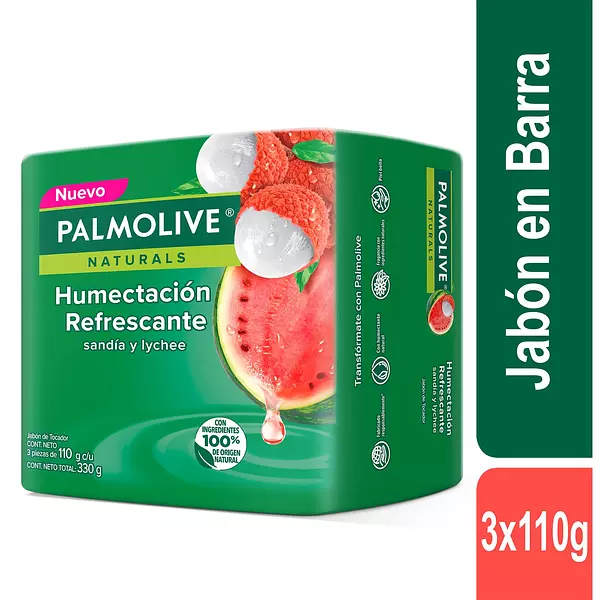 Jab Palmolive Sandia y Lychee 3x110gr