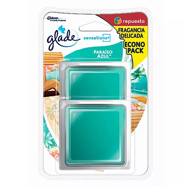 Glade Sensat Rptox2 Paraiso Azul 16g