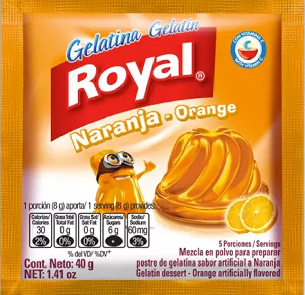 Gelatina Royal X40 Naranja