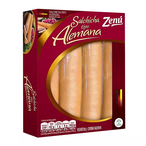 Salchicha Zenu Alemana X360gr