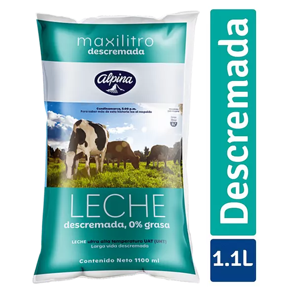 Leche Alpina Descremad+Fibra x 1100