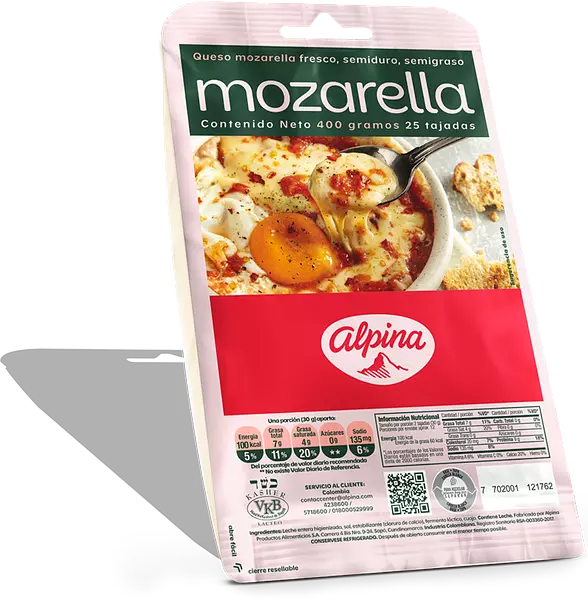 Queso Alpina Mozarella X25 Taj X400gr