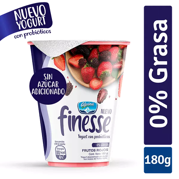 Yogurt Finessftos Rojos180gr