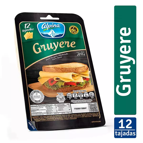 Queso Gruyere Alpina Taj X204 Gr