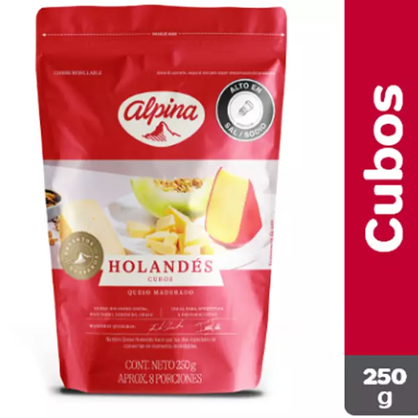 Queso Holandes Alpina Cubo X250gr