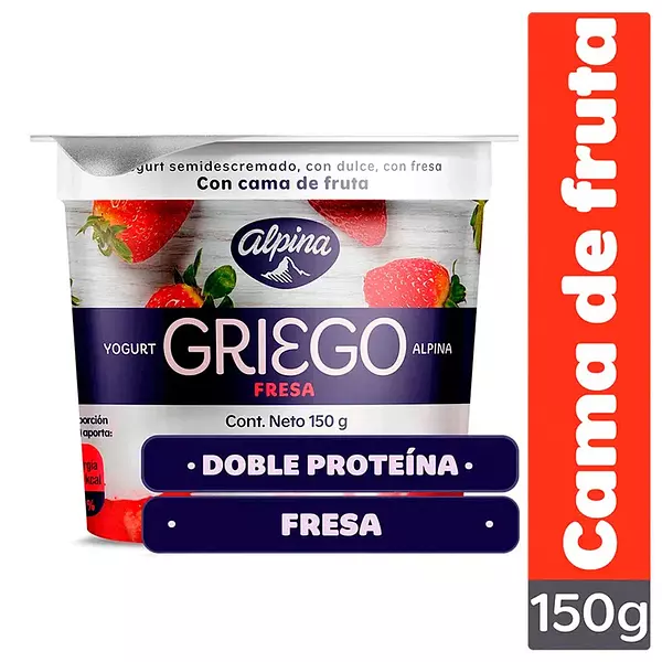 Yg Griego Alpina Fresa X150gr