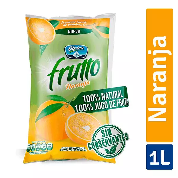 Jg Frutto Naranja 100% 1lt