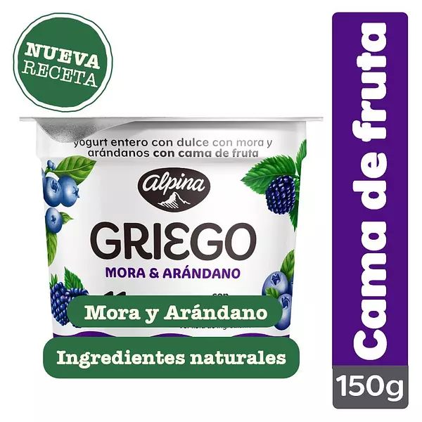 Yog Griego Cama de Fruta Mora Arand150g