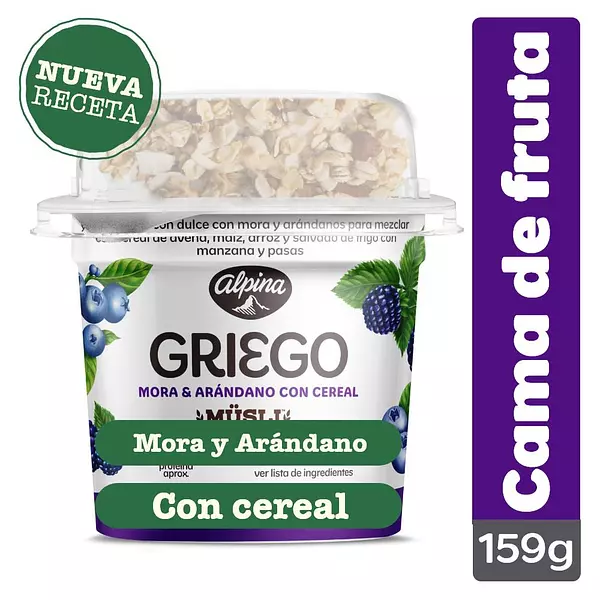 Yog Griego Cama Frut Mora Aran Cer 159g