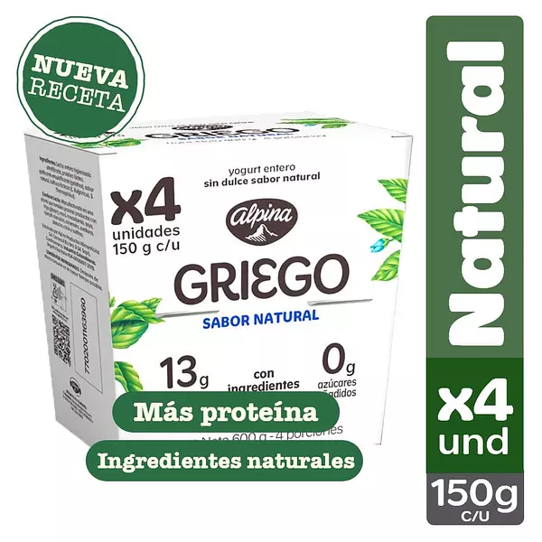 Mplx4 Yog Griego Alpina Natural 150g