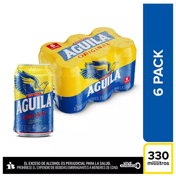 Cerveza Aguila Lata Sixpack