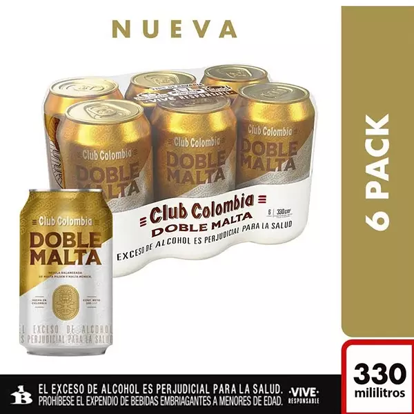 Cerveza Club Colombia Dbl Malta X6