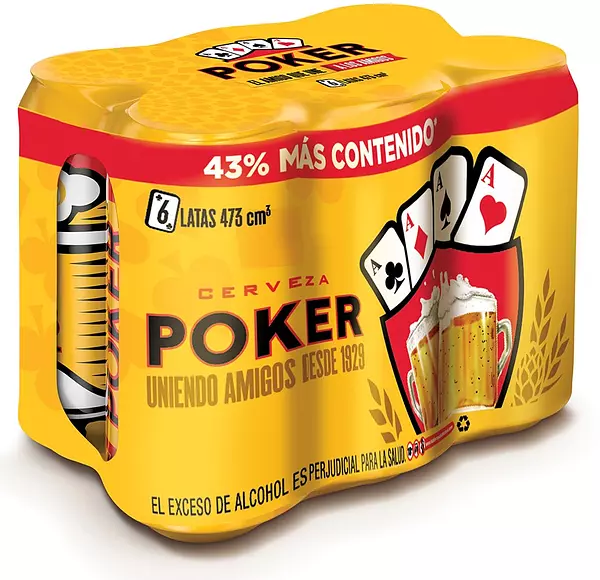 Cerveza Poker Lata X473 X6