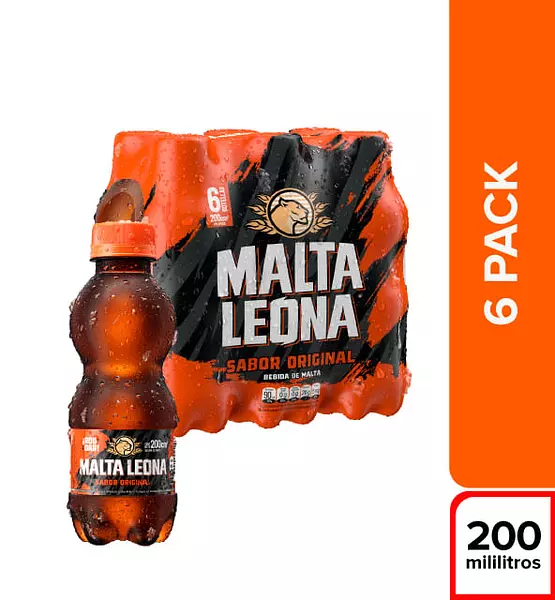 Malta Leona Pet 200ml X6 Und