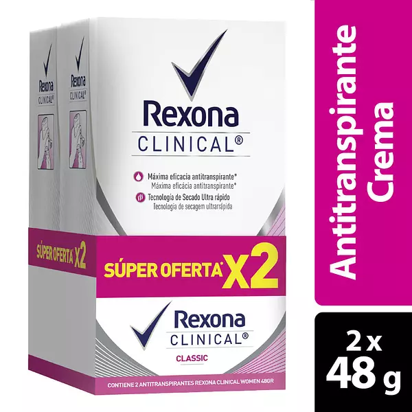 Of 2 Deo Rexona Clinical Women X48 Pes