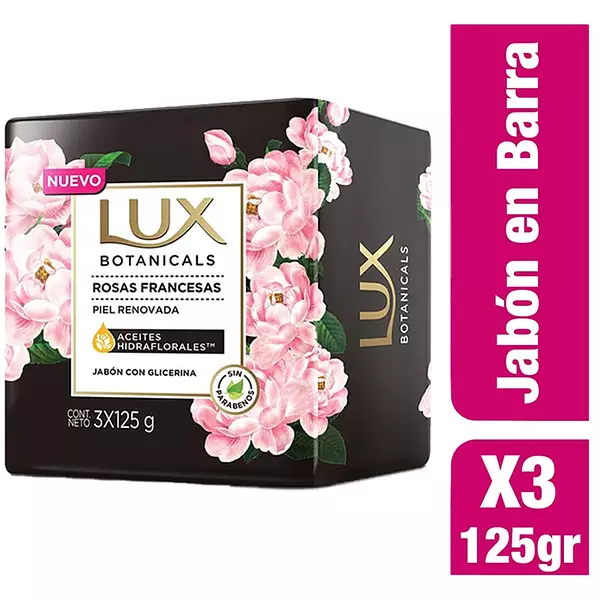 Jabon Lux Rosas Fr 125gr X3