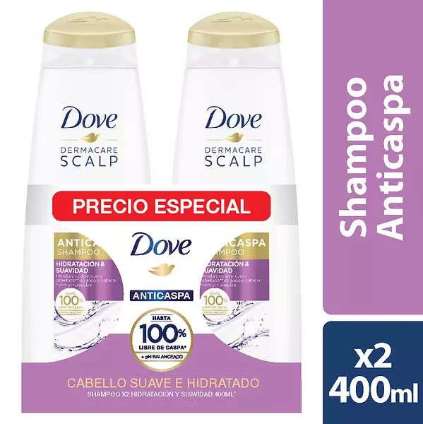 Sh Dove Antic Hid 2x400ml