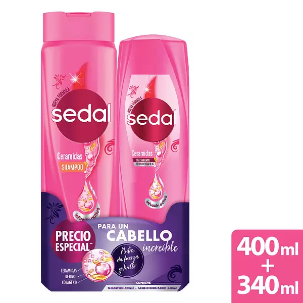 Shampoo Sedal 400+Acond 340 Ceramidas