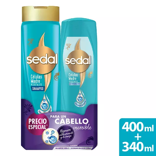 Shampoo Sedal 400+Acond 340 Cel Madre