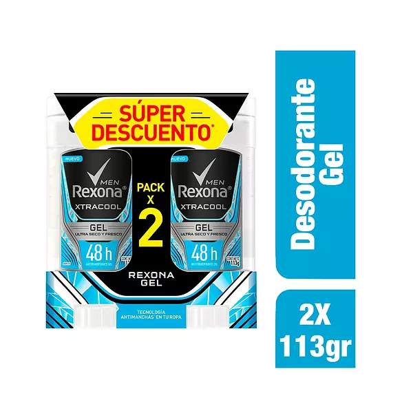 Desod Rexona Gel Xtracoo 2x113gr