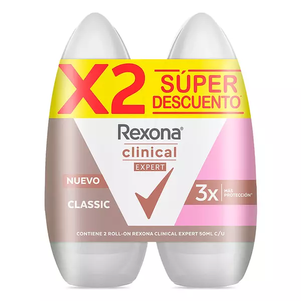 Deo Rexona Rol Cli Clas 2x50ml