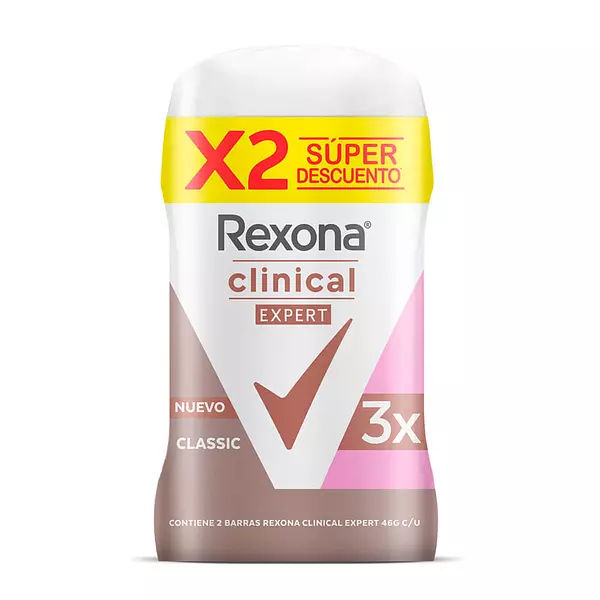 Deo Rexona Cli Stick Exp Cl 2x46gr