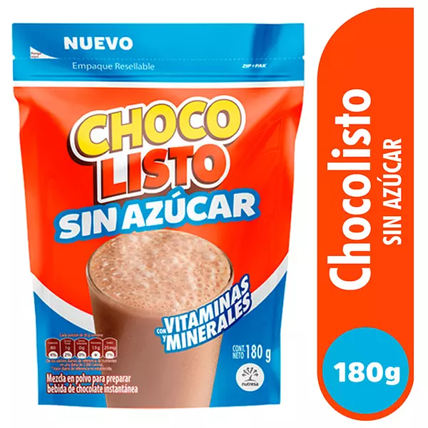 Chocolisto Sin Azucar 360gr