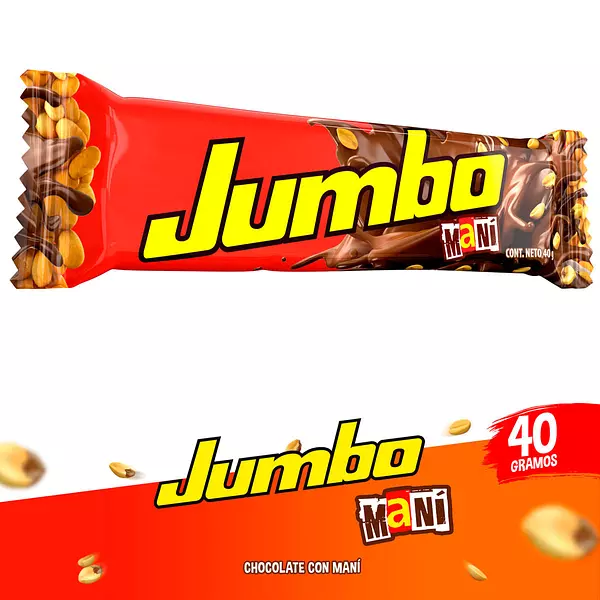 Chocolatina Jumbo Mani X40gr