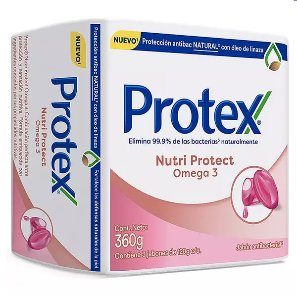 Jabon Protex Omega 3x120gr