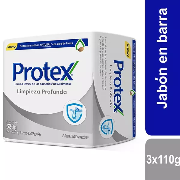 Jabon Protex Limpieza Profunda 3 x 110 G