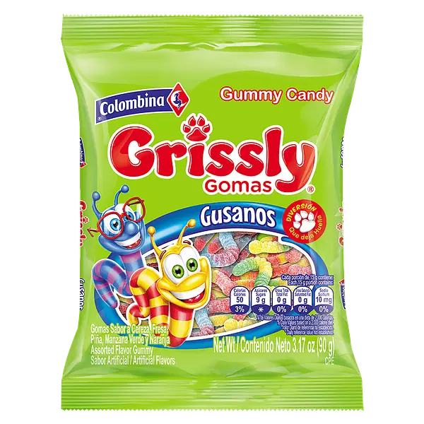 Gomas Grissly Gusanos X90gr