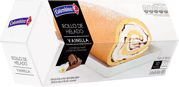 Postre De Helado Colombina Rollo Vainilla 800gr