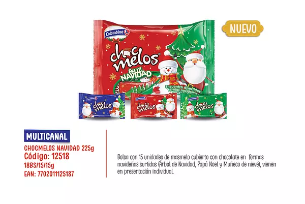 Descatachocmelos Navidad X225gr