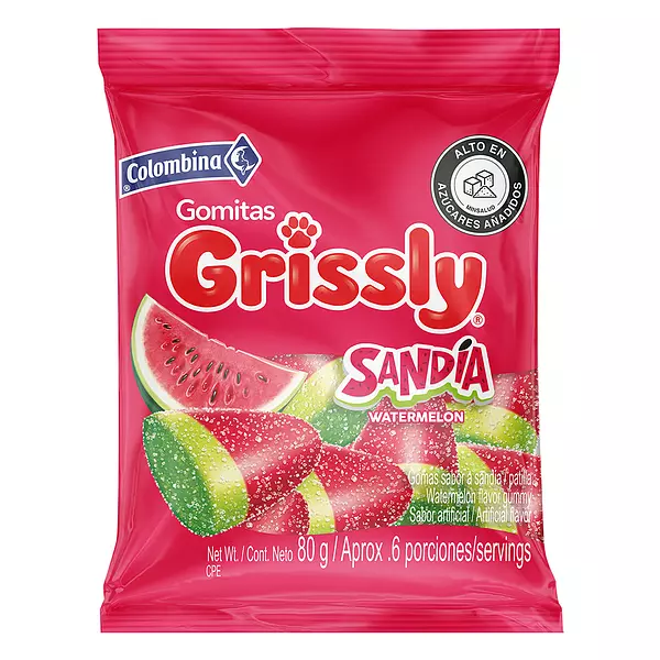 Goma Grissly Sandia X80gr