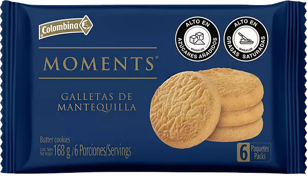 Galletas Moments Mantequilla 168gr