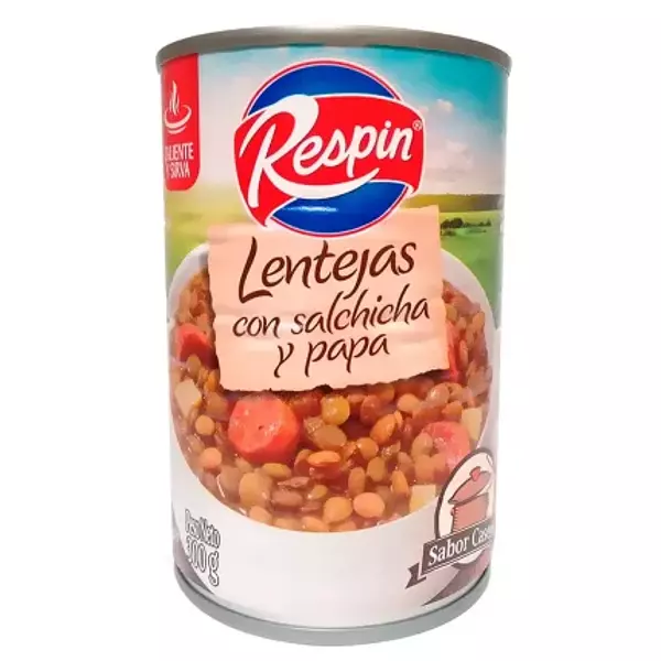 Lenteja Respin con Salchichax300gr