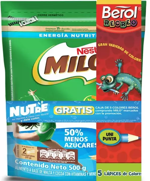 Milo Actv Nutri 500gr Gts Colors